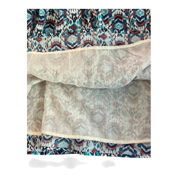 EUC Xhilaration red bodice patterned skirt dress exposed zipper | size M - Picture 7 of 9